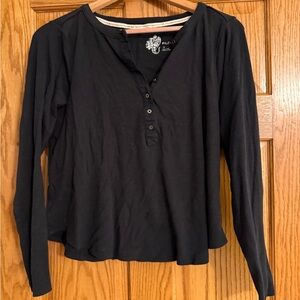 Pilcro Black Long Sleeve Blouse